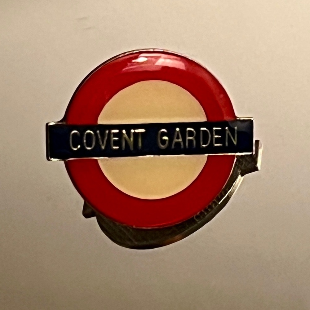 London Tube Underground Train Vintage Pin - Covent Garden Station